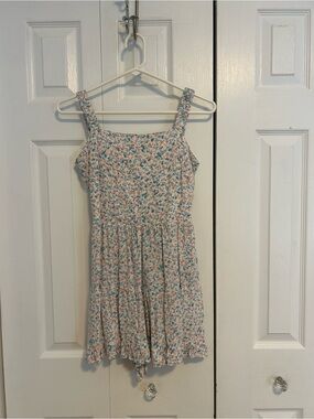 Trixxi Floral jumper/dress with Blue & Peach Flowers